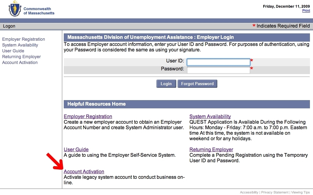 unemployment login ma